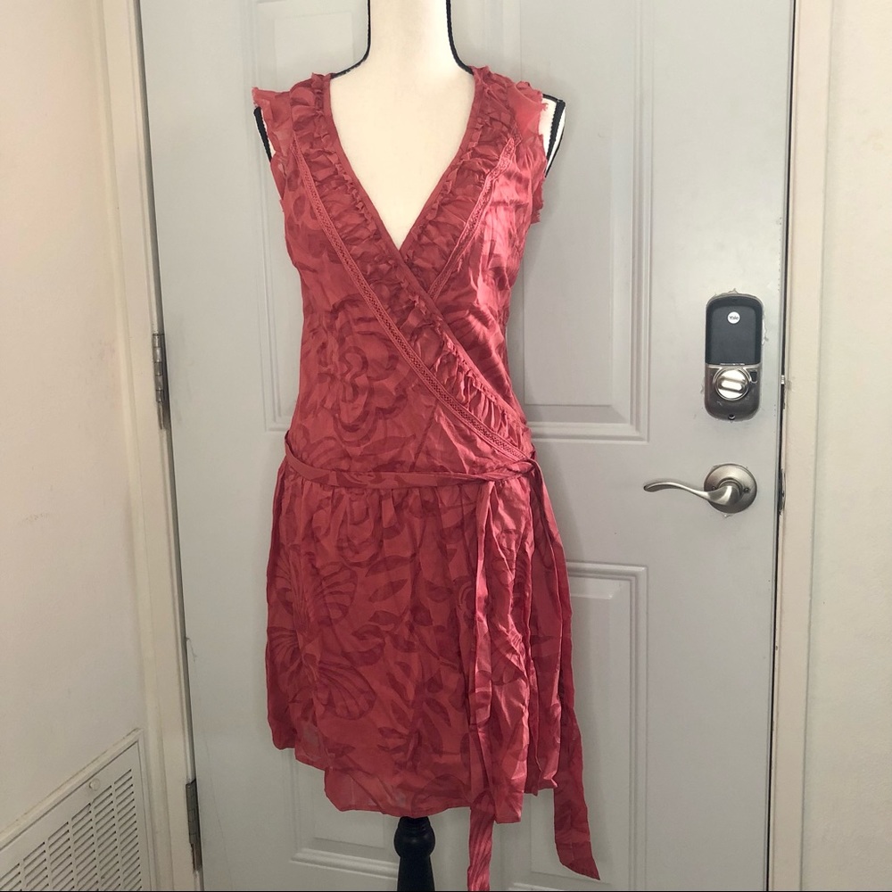 Rose Boho Wrap Dress